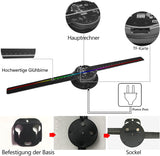 Ventilador Holográfico 3D Missyou, 16.5 Proyector 700 Videos