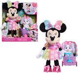 Peluche de minnie mouse con carriola y perrito