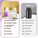 Suplemento de equilibrio hormonal con Black Cohosh, Maca y Basil para menopausia