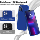 BossKiss Funda líquida de silicona para i13 Pro Max (azul Klein)