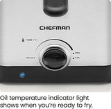 Freidora Chefman Fry Guy, 1.6L, Ventana, Control de Temp.