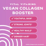 Vital Vitamins Refuerzo de colágeno vegano con ácido