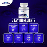 Vitaminas oculares de apoyo macular para la visión veganas