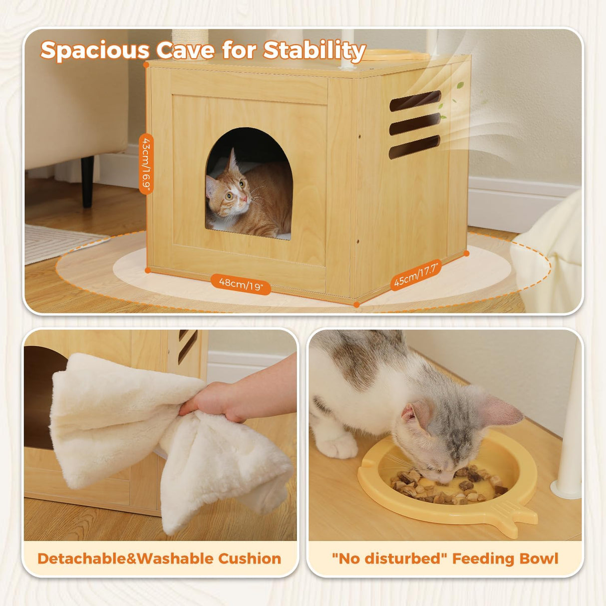 Árbol para Gatos PAWZ Road, 74.8 con Estación de Comida