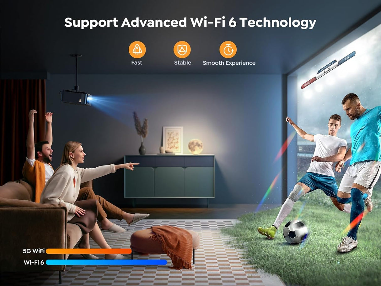 Proyector 4K YABER K2s WiFi 6, Dolby Audio, Auto Focus
