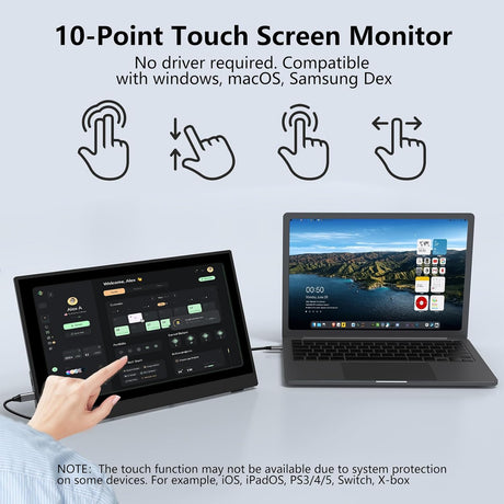 Monitor Portátil Táctil InnoView 15.6 1080P HDMI USB-C