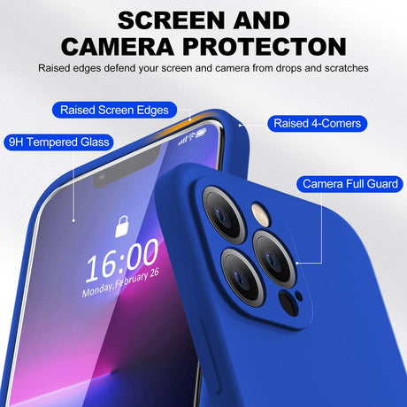 BossKiss Funda líquida de silicona para i13 Pro Max (azul Klein)