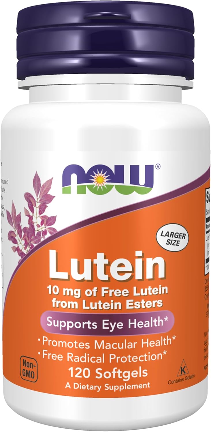 Suplemento de Luteína 10 mg NOW, 120 Cápsulas