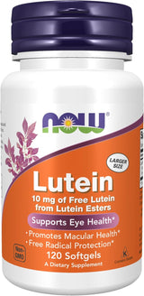 Suplemento de Luteína 10 mg NOW, 120 Cápsulas