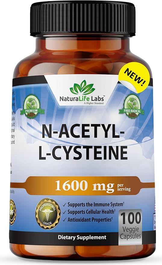 NAC 1600 mg de NaturaLife Labs - Soporte Inmunológico 100 Caps