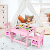 Juego de mesa y silla para niños de madera 3 en 1 para niños