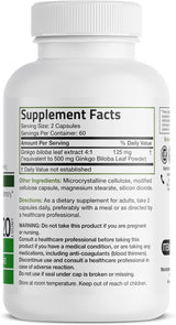 Cápsulas Vegetarianas Ginkgo Biloba Extra Apoyo Cerebral