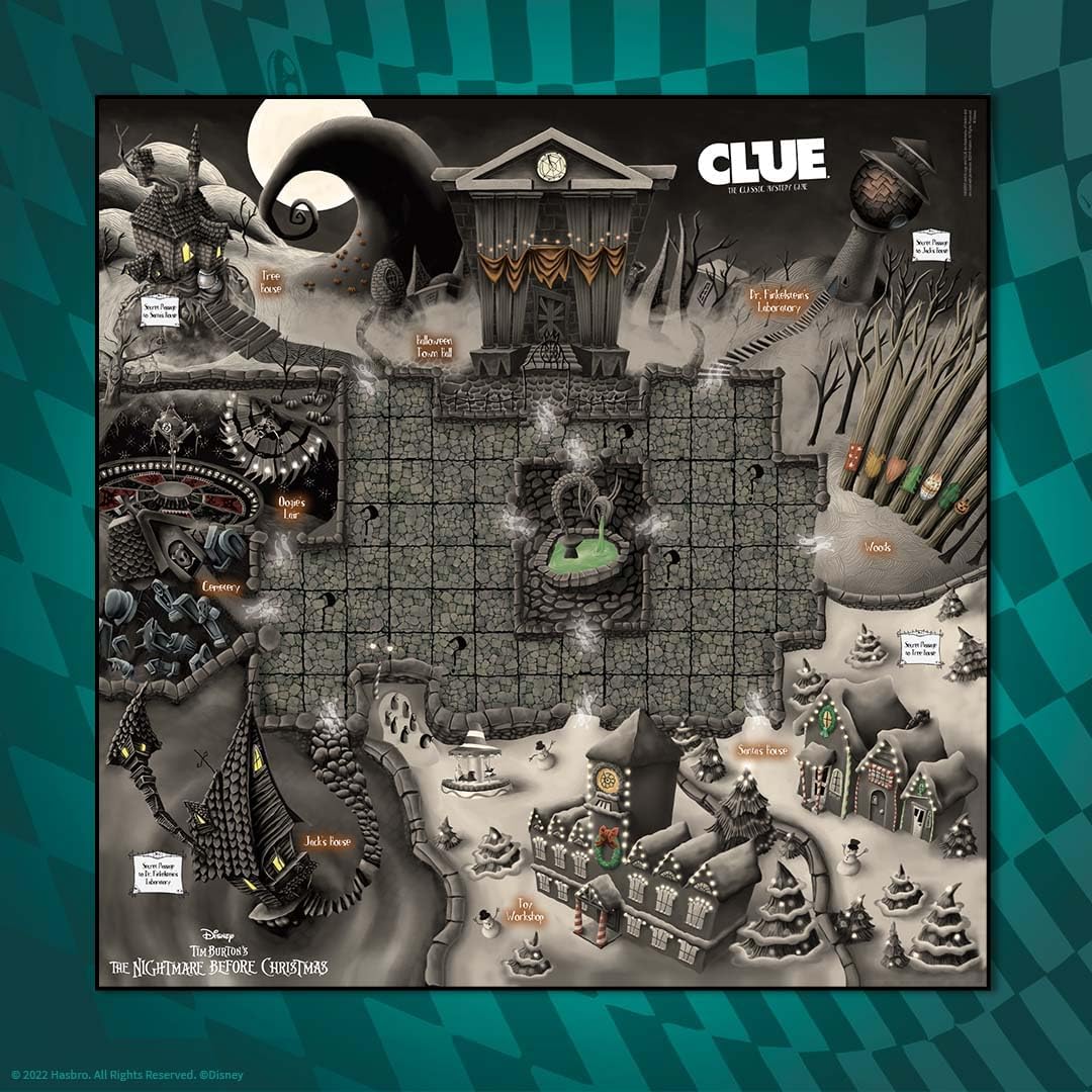 Juego de Clue: Disney El extraño mundo de Jack, personajes icónicos
