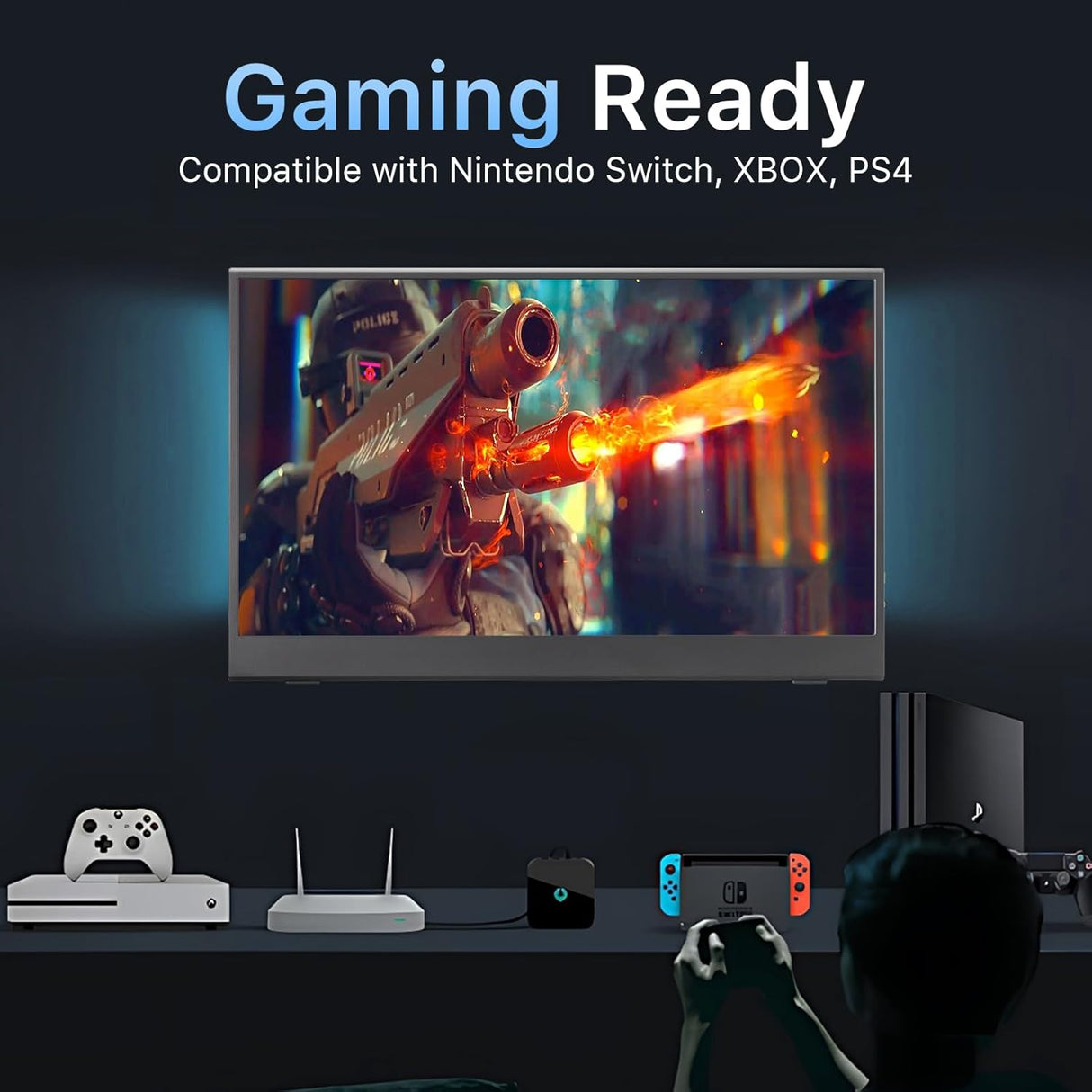 Monitor portátil 15.6 1080P USB-C HDMI, Ultra Fino, IPS