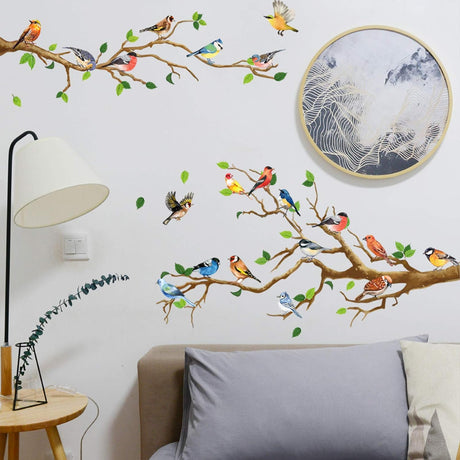 DILIBRA Sticker Pájaro en Rama, Vinilo Autoadhesivo, Decoración