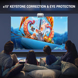 Proyector Mini VISSPL Full HD 1080P, Portátil, Compatible HDMI