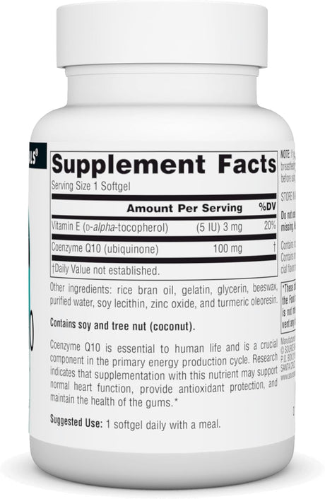 Coenzima Q10 Fuente Naturals Antioxidante 100 mg 90 cápsulas