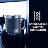 Taza apilable 10 oz, acero inoxidable, aislada al vacío