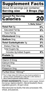 Gotas de Plata Coloidal 150 mcg - Suplemento Inmunidad 100 Cts