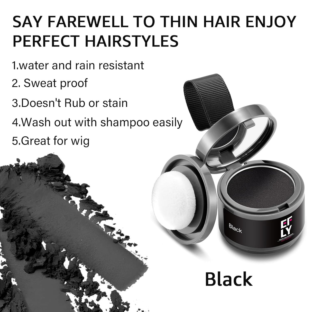 Polvo Retoca Raíces Cabello Grises y Calvicie