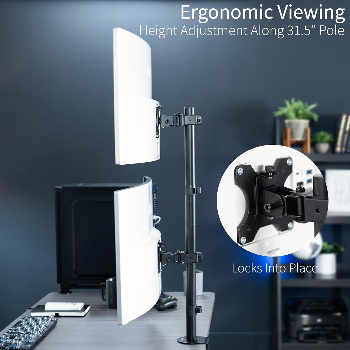 Soporte Doble para Monitores Ultra Anchos VIVO, STAND-V200R