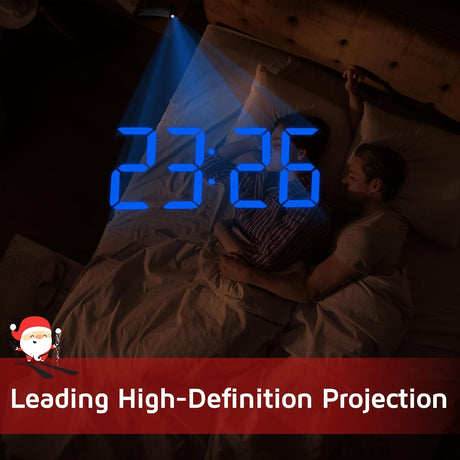 Reloj Proyector Digital con Cargador USB y Alarma Progresiva