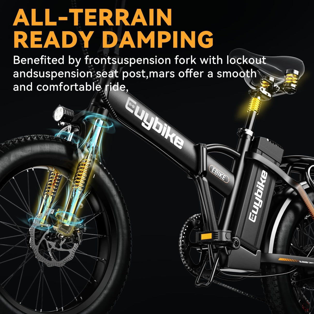 Bicicleta eléctrica 1000W, 48V 20AH, 30+MPH, 80 millas, modelo E-Bike