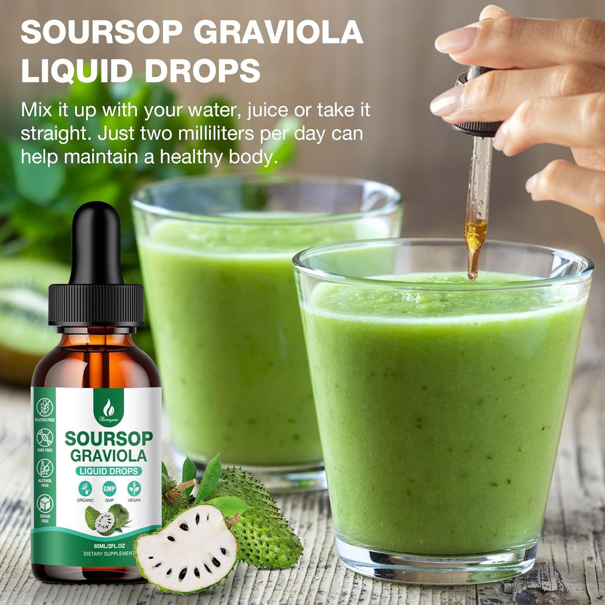 Soursop Bitters Líquido 7 en 1 con Sea Moss 4oz