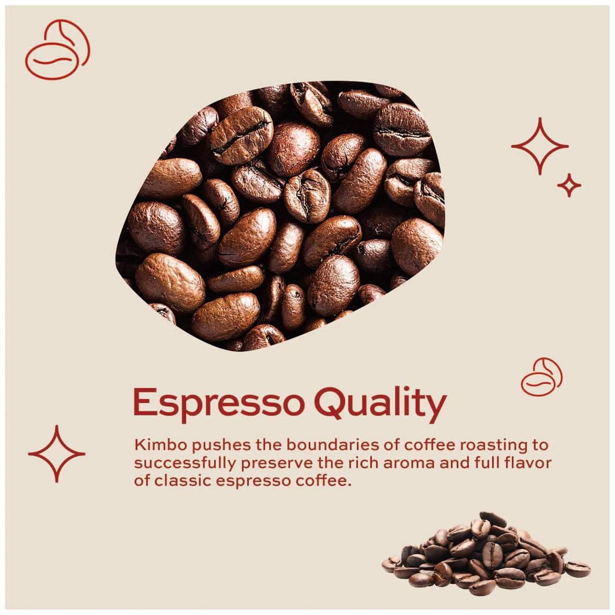 Café Molido Decaffeinato Kimbo Espresso - Sabor Suave 8.8 oz