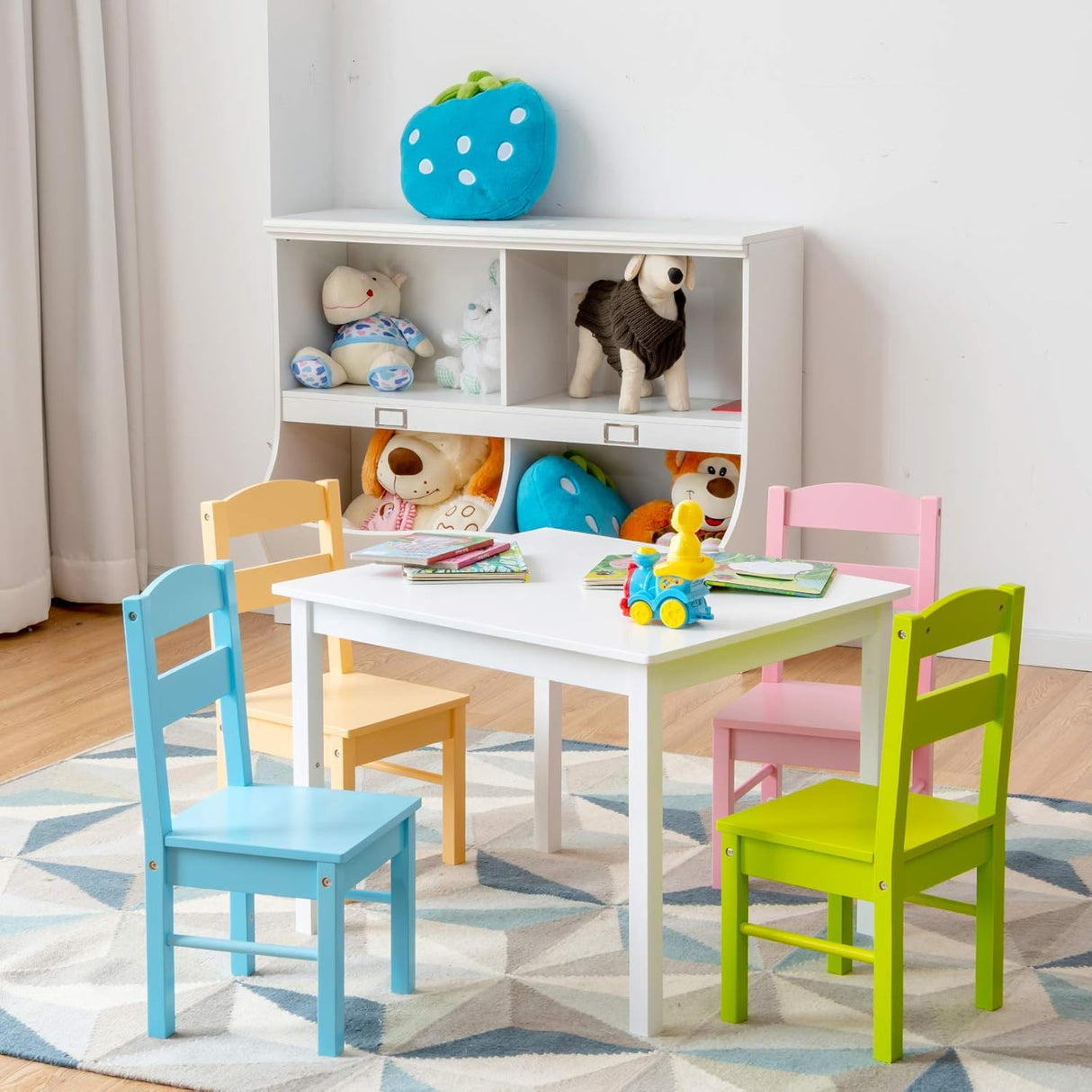 Juego de mesa y silla para niños muebles preescolares