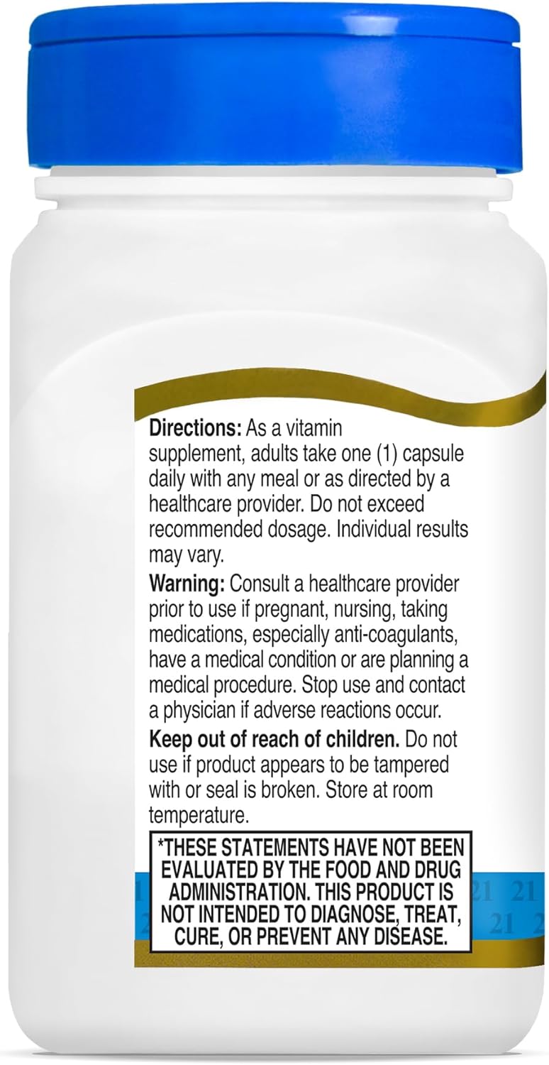 Vitamin K2 (MK-7) 100 mg Cápsulas Vegetarianas 110 pzas
