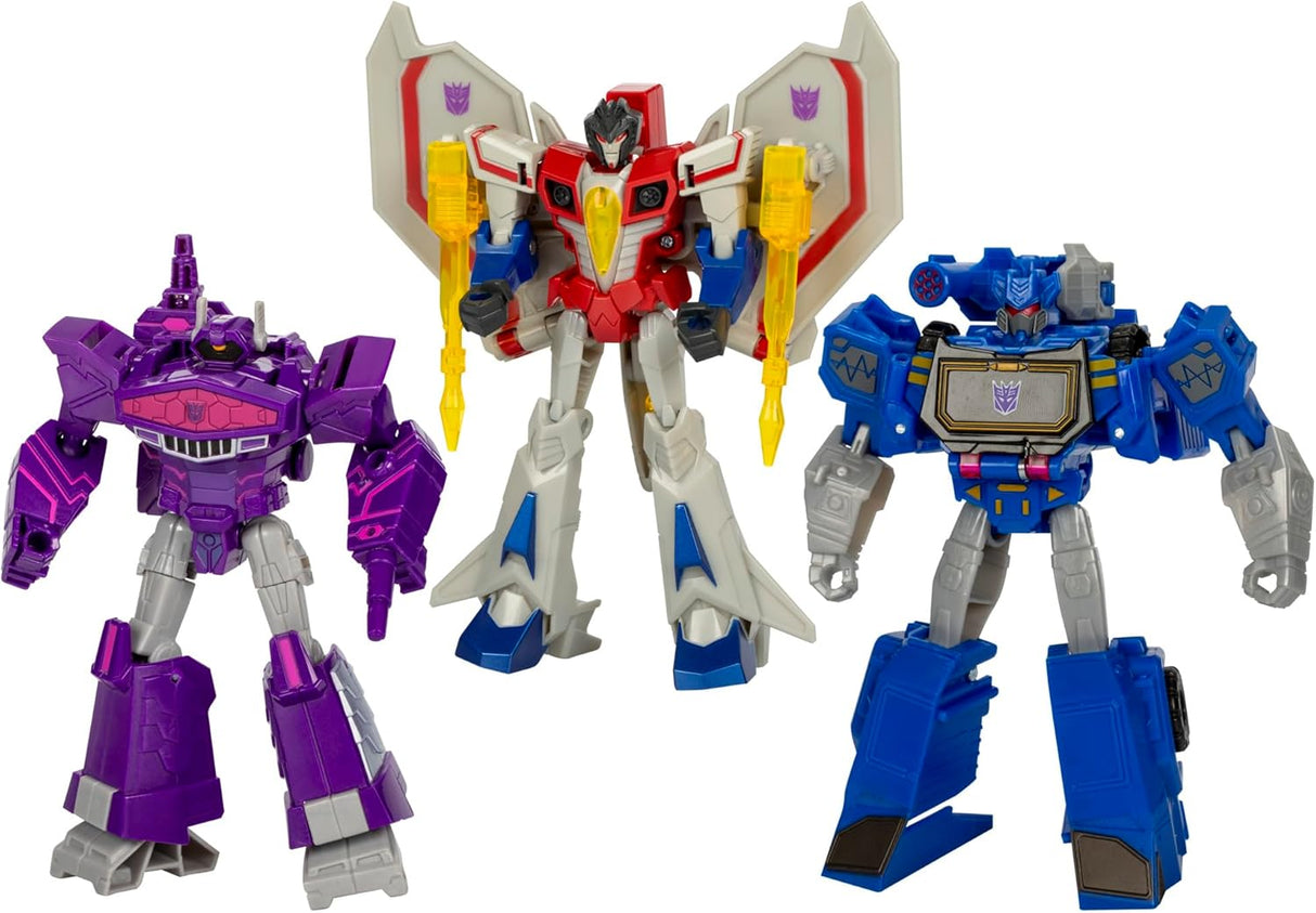 Figuras Transformers Decepticon 3-Pack, Starscream, Shockwave, Soundwave