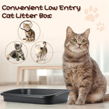 3 cajas de arena para gatos mayores de entrada baja Uiifan