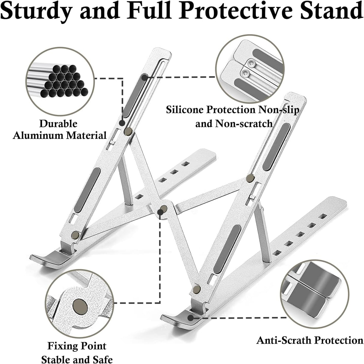 Soporte portátil para computadora de escritorio ajustable