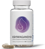 Suplemento de Ashwagandha, 1300 MG, 60 Cápsulas, Soporte estrés
