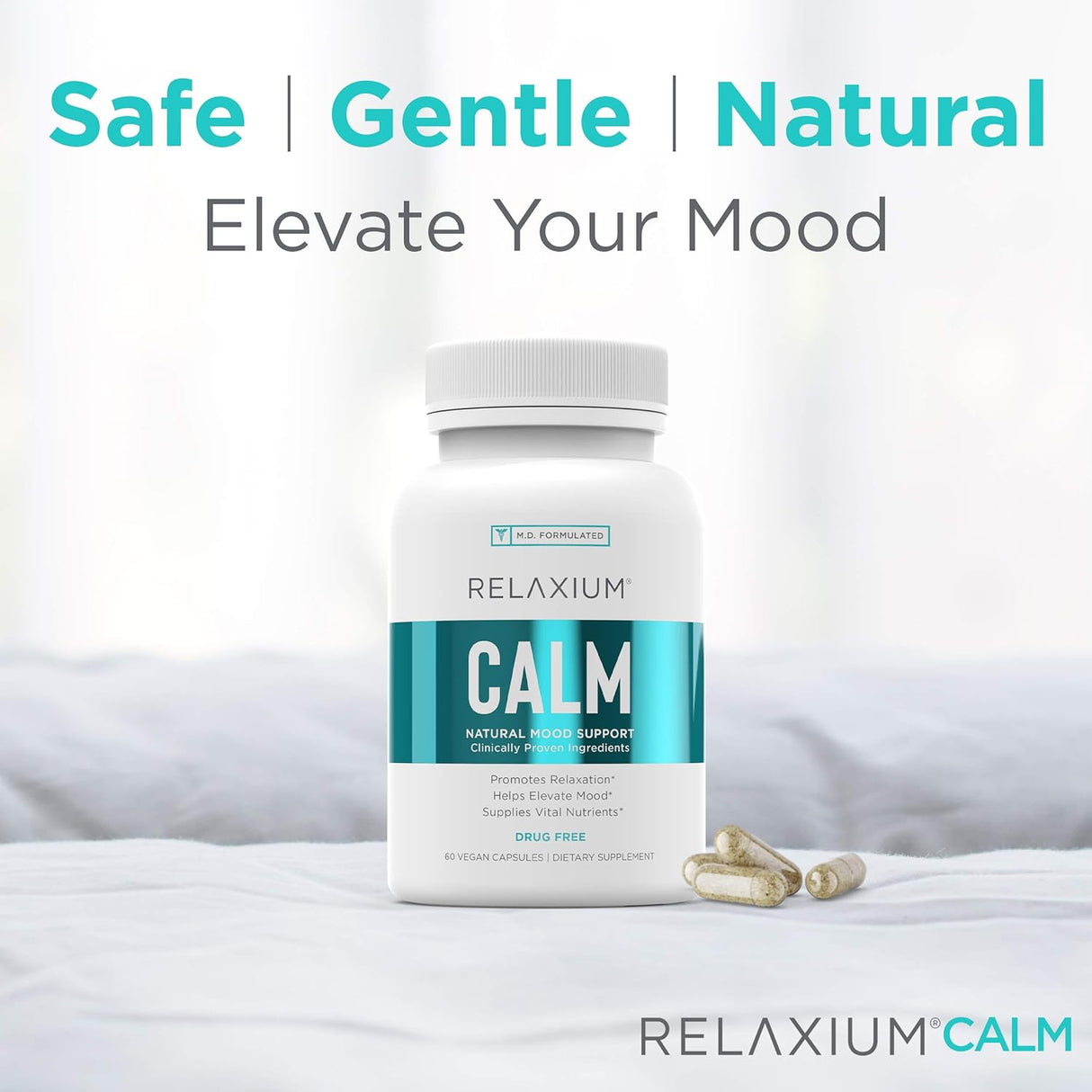 Suplemento Relaxium  calmado sin hábito apoyo para el estrés