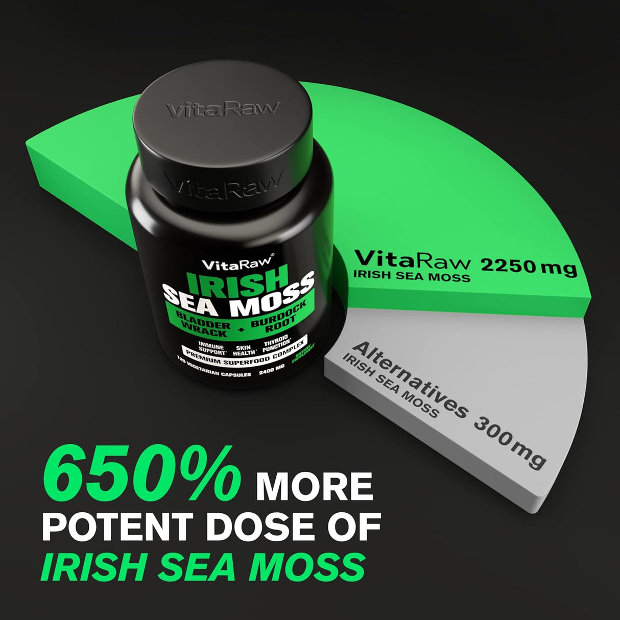 Cápsulas de Musgo de Irlanda Orgánico 2400 mg, Burdock & Bladderwrack