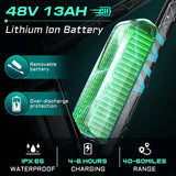 Bicicleta Eléctrica Vivi F26FUL 1000W, 48V, 60 Millas, 7 Velocidades
