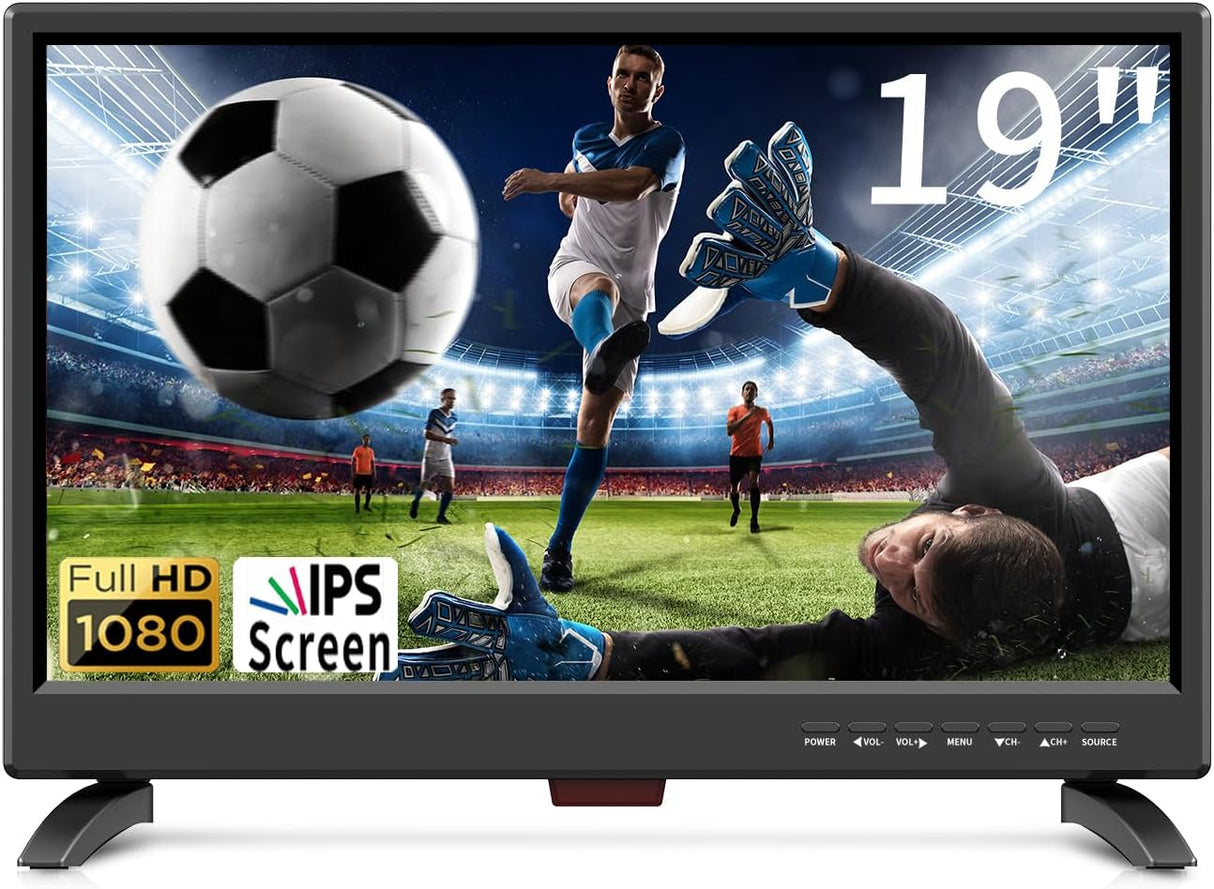 Televisor 19 FHD LED, Pantalla IPS, 12V RV, Doble Sintonizador