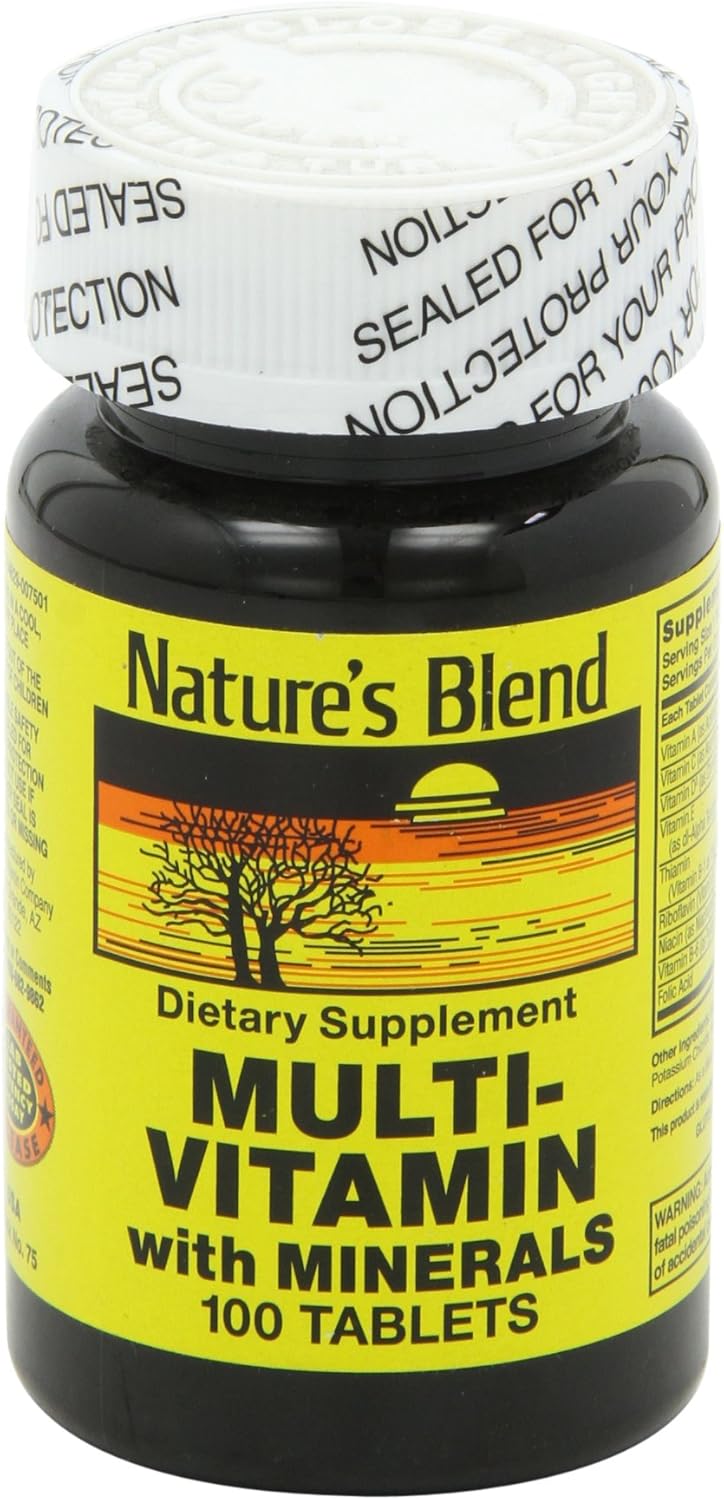 Multivitamínico NAT B de Nature's Blend, 100 tabletas, surtido