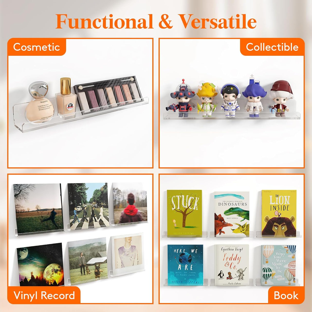 Estanterías Flotantes Lifewit para Vinilos, 6 Pcs, 12