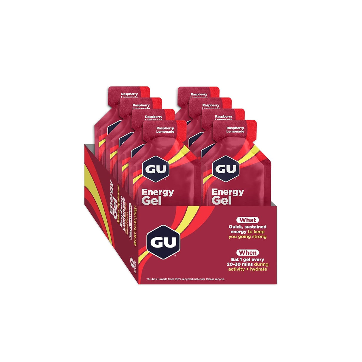 Gel de Energía GU Original, Vegano, Sin Gluten, 8 Uds