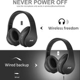 Auriculares ZIHNIC Bluetooth Inalámbricos, Plegables, FM, SD/TF