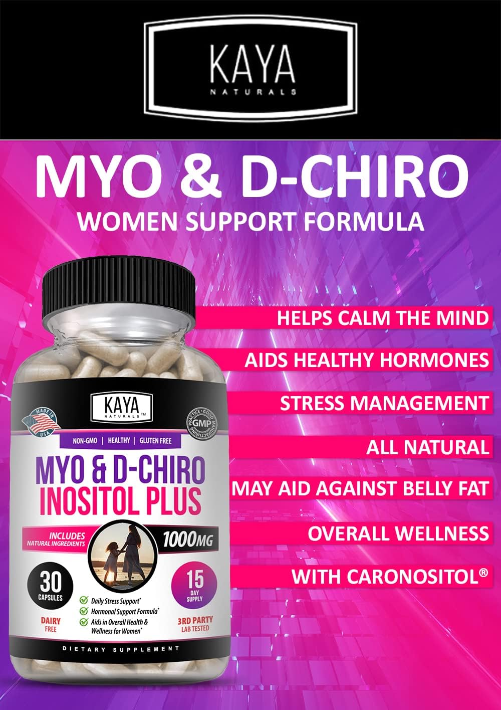 Suplementos Myo &amp; D-Chiro Inositol Plus de estrógeno