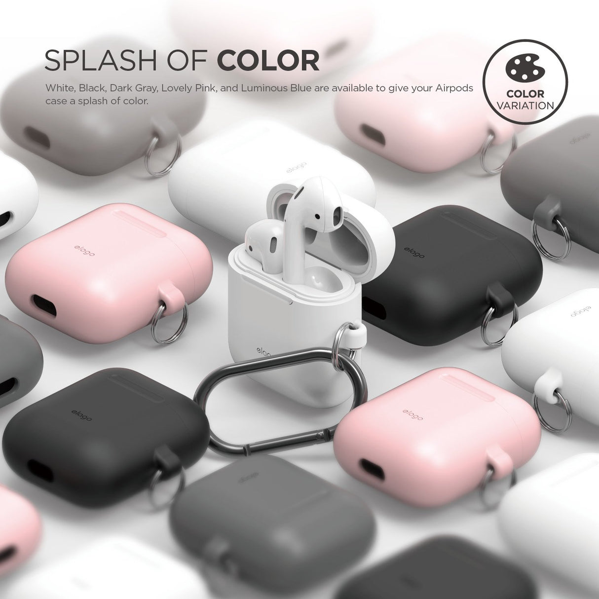 Estuche colgante AirPods [Negro]