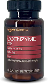 CoQ10 Vegano 100 mg Amazon Elements 2 Meses 60 Cápsulas