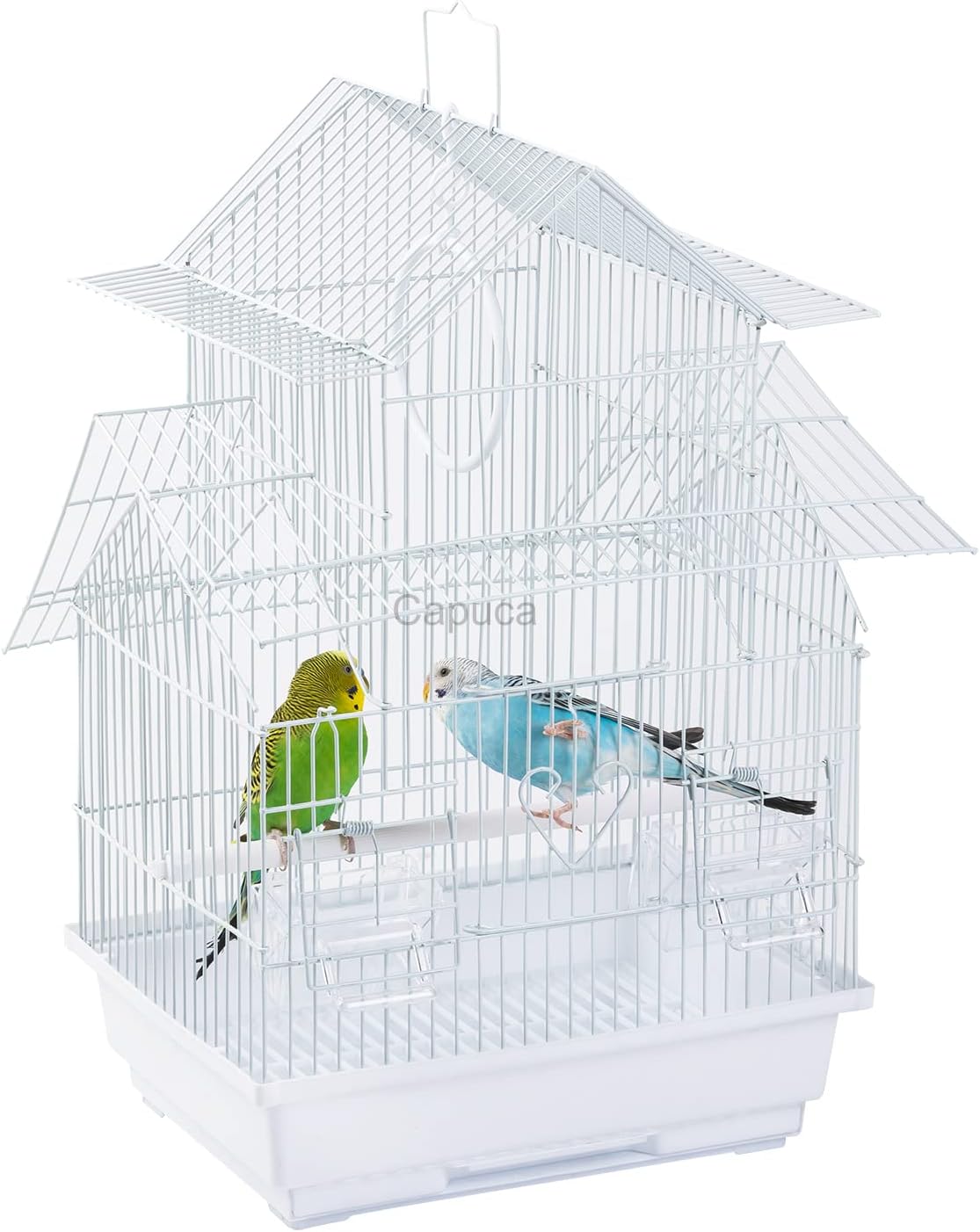 Jaula de viaje para pájaros pequeños, kit de iniciación ligero para pájaros pequeños con jaulas y accesorios, ideal para periquitos, tortolitos, pinzones, canarios