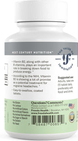 Freeda B2 Vitamina Riboflavina 50mg – Energía y Nervios – Kosher, Vegan (100)