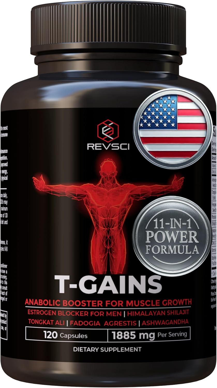 Suplemento Anabólico Total GAINS, Crecimiento Muscular 120
