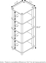 Estante FURINNO Turn-N-Tube con 4 compartimentos, modelo LACi